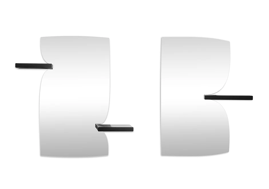 Espelhos Morphed com 1 ou 2 prateleiras