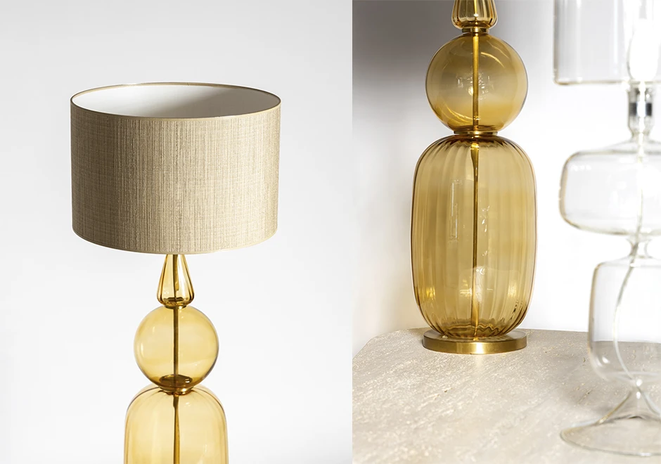 Detalhes da luminária de mesa Cordoba